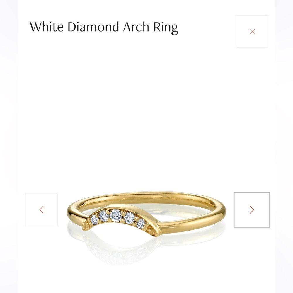 Marrow Fine White Diamond Arch Ring size 5